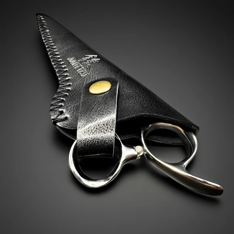 Juntetsu Single Scissor Protector - Pelle nera classica