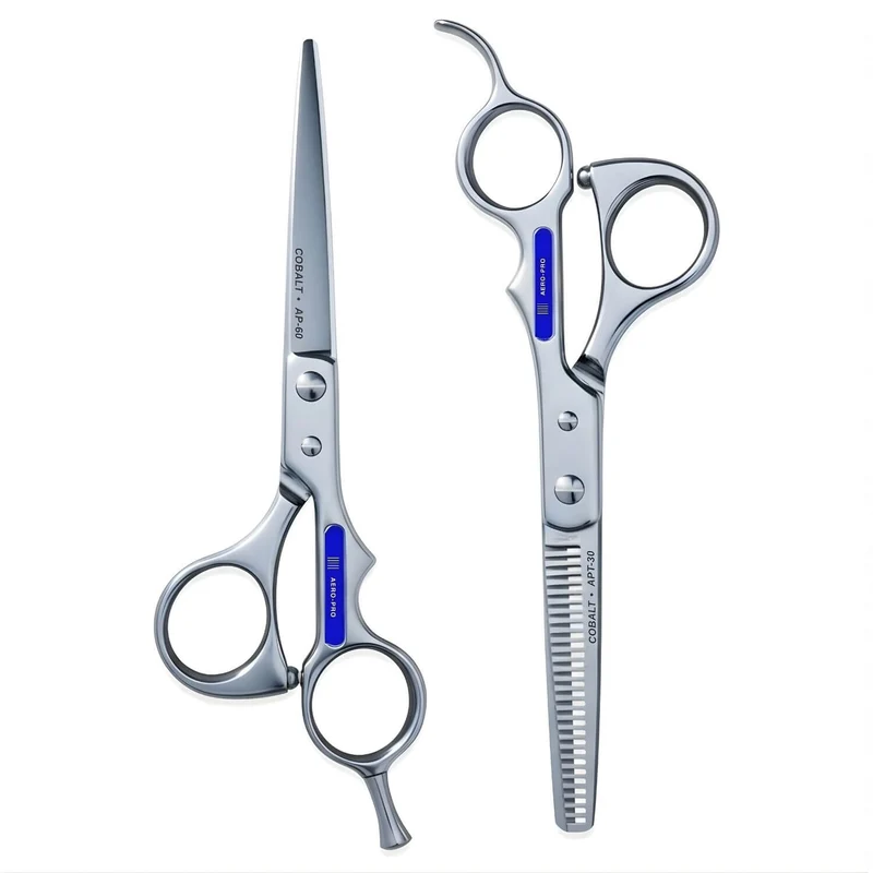 Set di forbici da parrucchiere Juntetsu Cobalt Aero-Pro