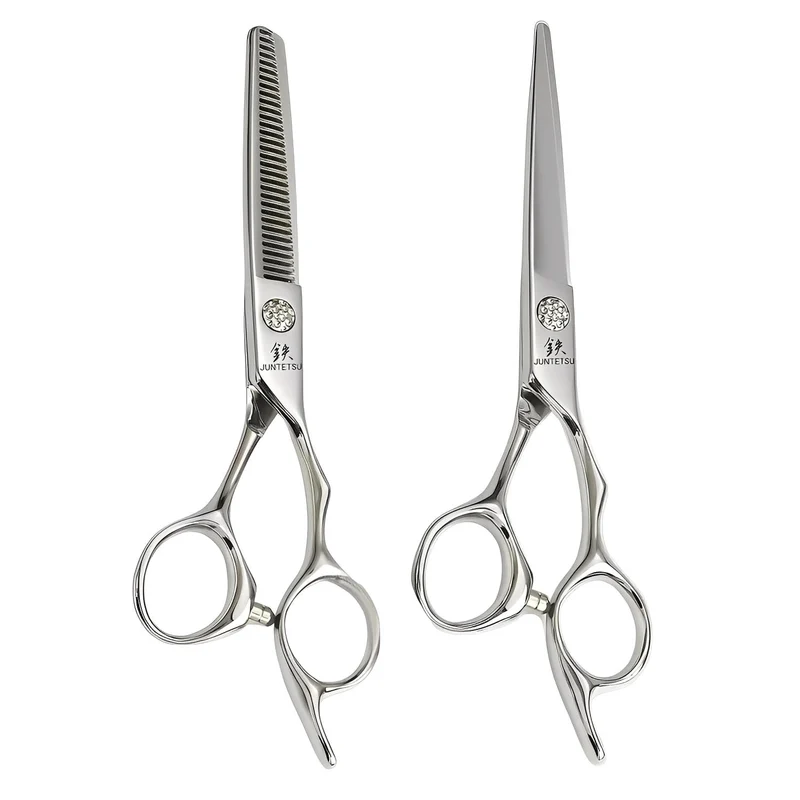 Set di forbici professionali offset Juntetsu Crystal Elite