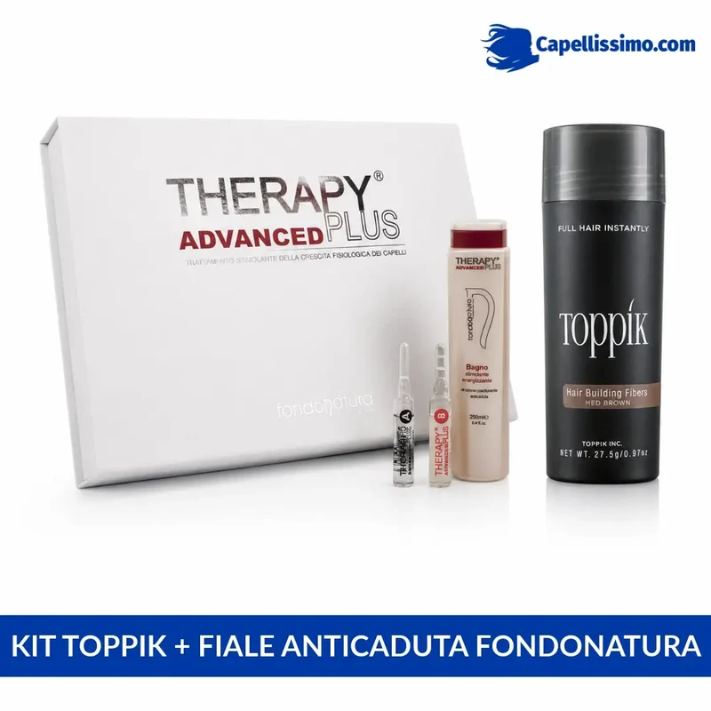 Kit Toppik Fibre di cheratina + Fondonatura Fiale Anticaduta
