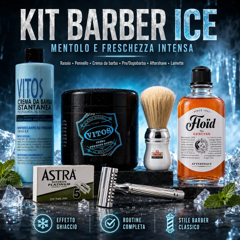 Kit Barber Ice – Mentolo e freschezza intensa