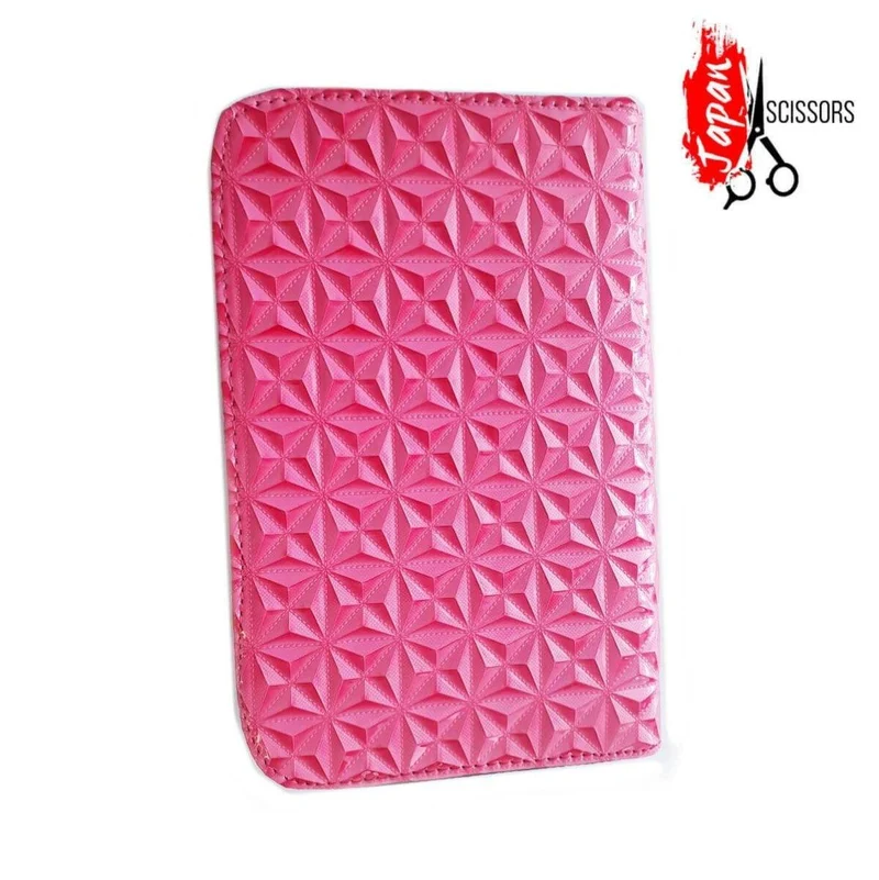 6 pezzi - Astuccio porta forbici in pelle rosa
