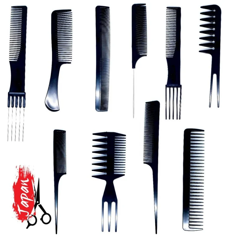 Set completo di pettini per capelli: pettini antistatici da 10 pezzi