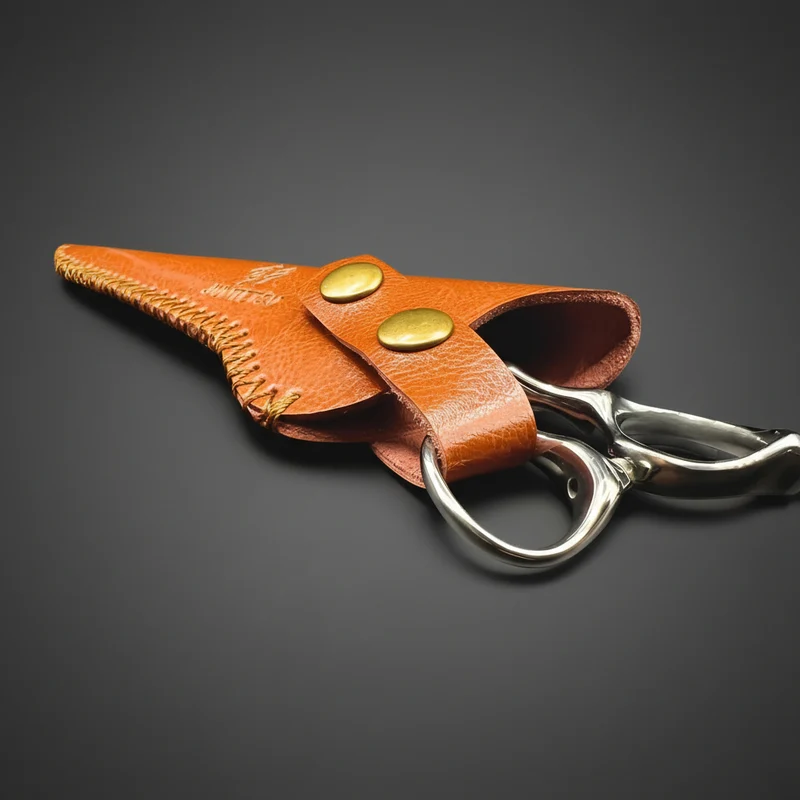 Juntetsu Premium Single Scissor Protector - Pelle cucita a mano