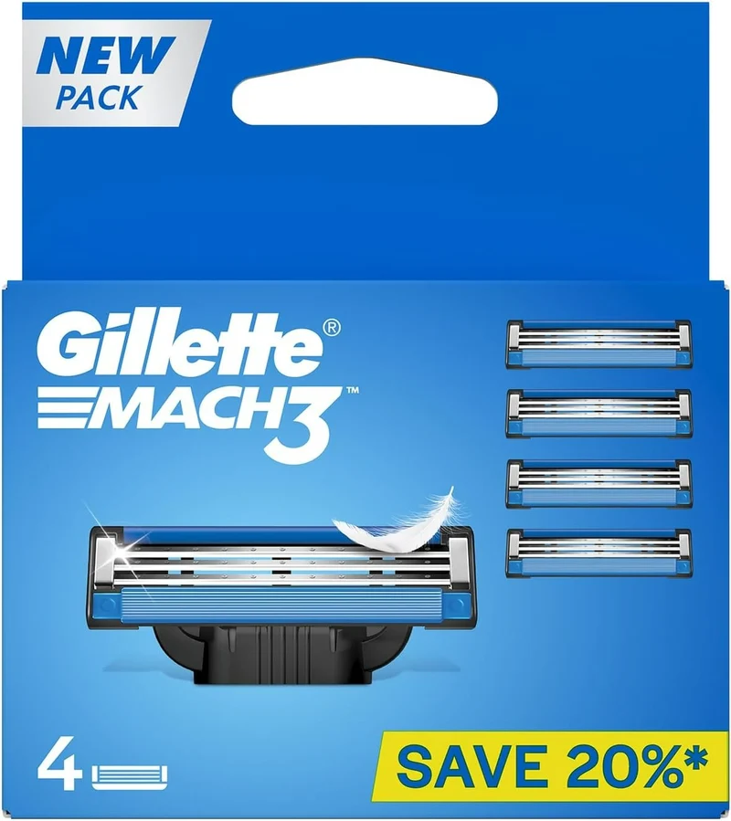 Ricambi Lame Gillette Mach 3 Scatola 4 pz