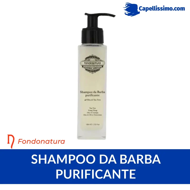 Fondonatura Shampoo per Barba Purificante all’olio di Tea tree