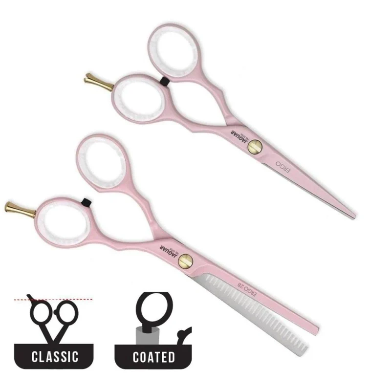 Jaguar Pre Style Ergo Set di forbici da parrucchiere rosa