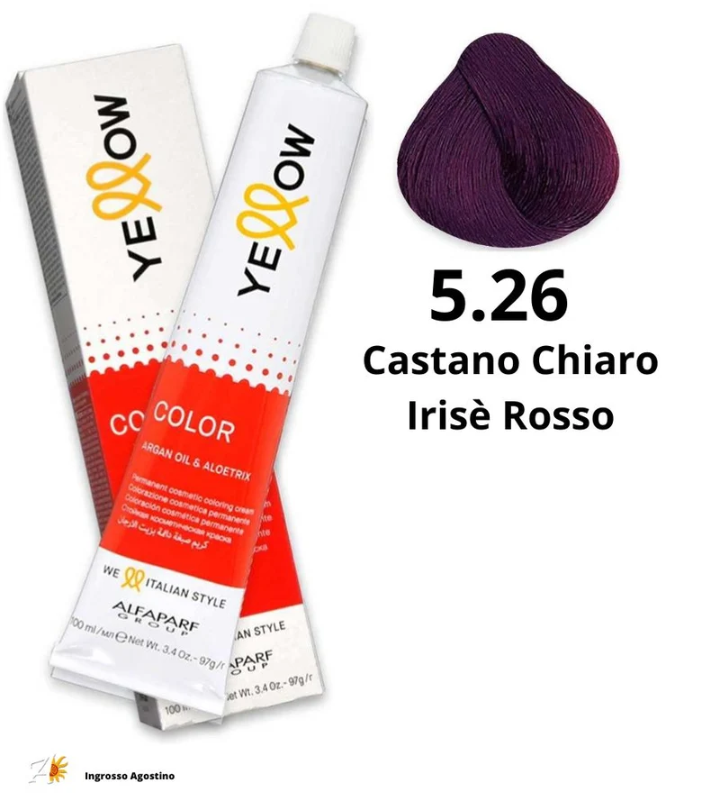 Tintura Yellow Alfaparf 100ml 5.26 Castano Chiaro Irisè Rosso