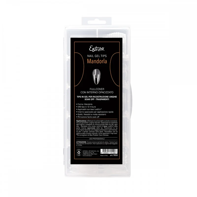 Mandorla Lunga Nail Gel Tips Estrosa - 12 misure 240 pezzi