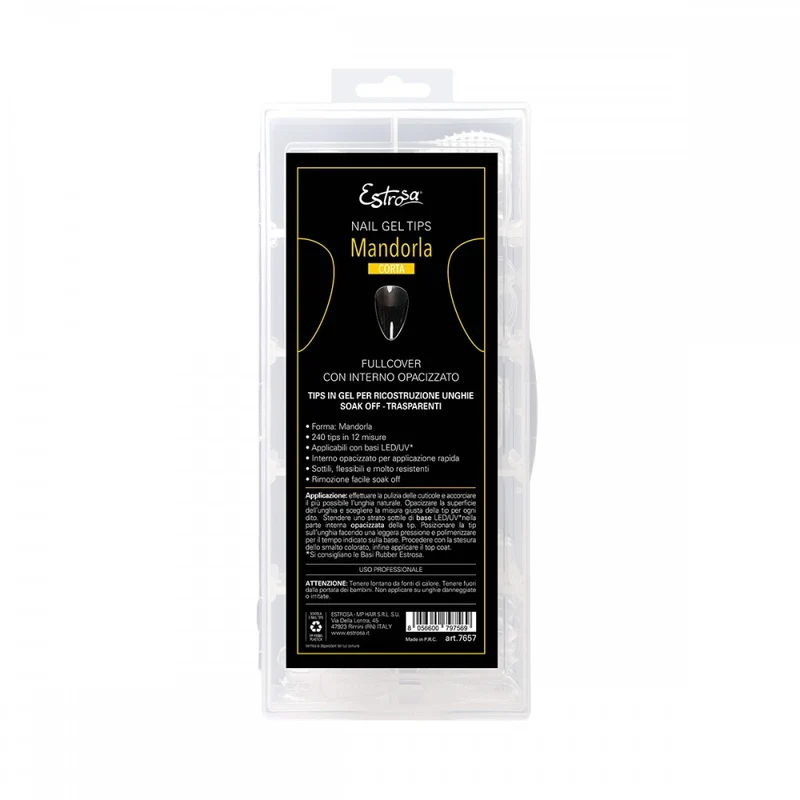 Mandorla Corta Nail Gel Tips Estrosa - 12 misure 240 pezzi