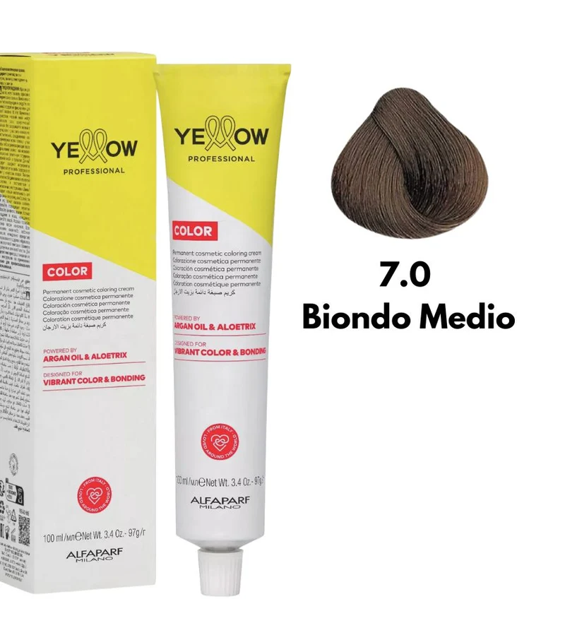 Tintura Yellow Alfaparf 100ml 7 Biondo Medio