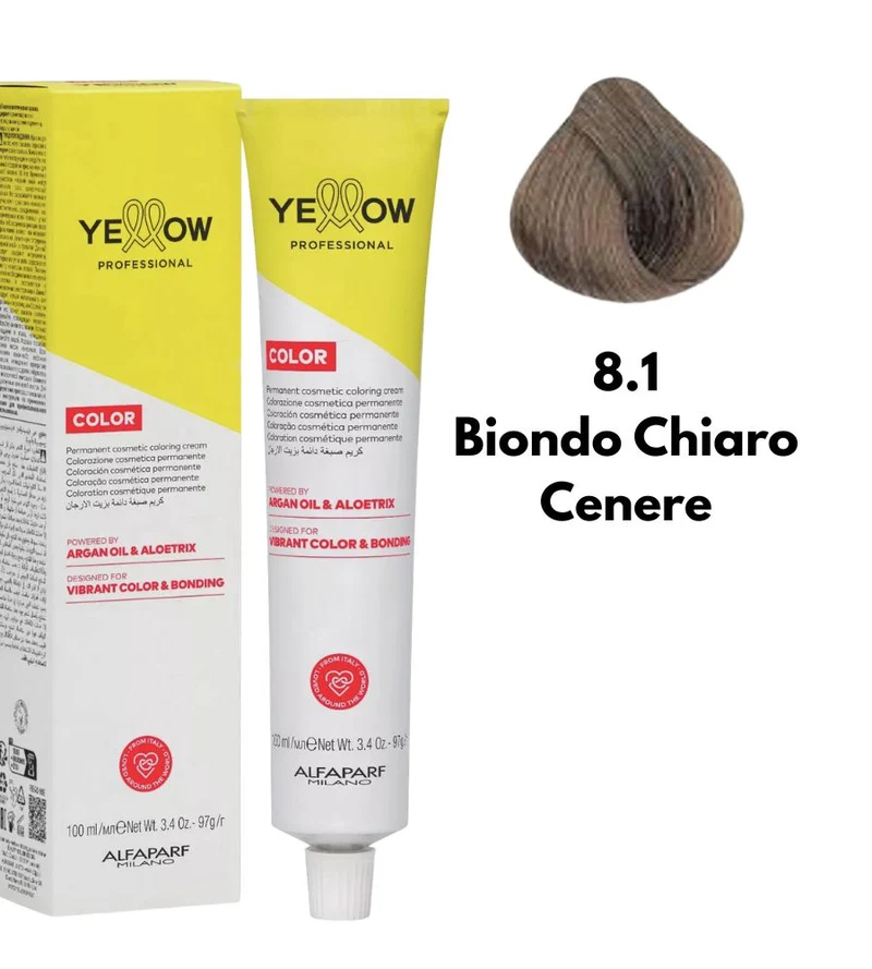 Tintura Yellow Alfaparf 100ml 8.1 Biondo Chiaro Cenere