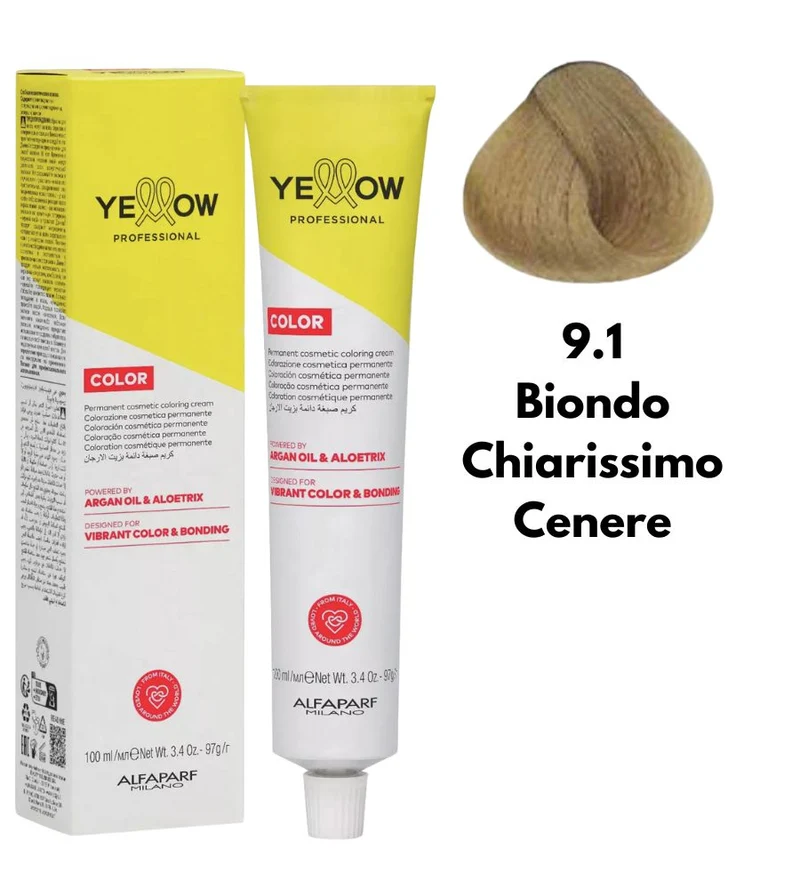 Tintura Yellow Alfaparf 100ml 9.1 Biondo Chiarissimo Cenere