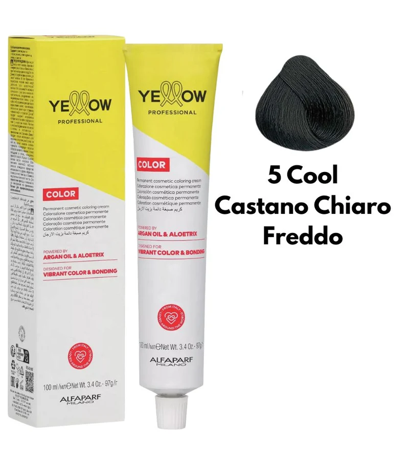 Tintura Yellow Alfaparf 100ml 5 Cool Castano Chiaro freddo