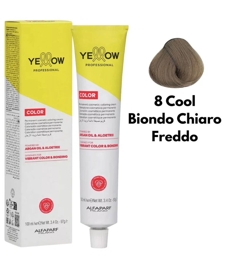 Tintura Yellow Alfaparf 100ml 8 Cool Biondo Chiaro Freddo