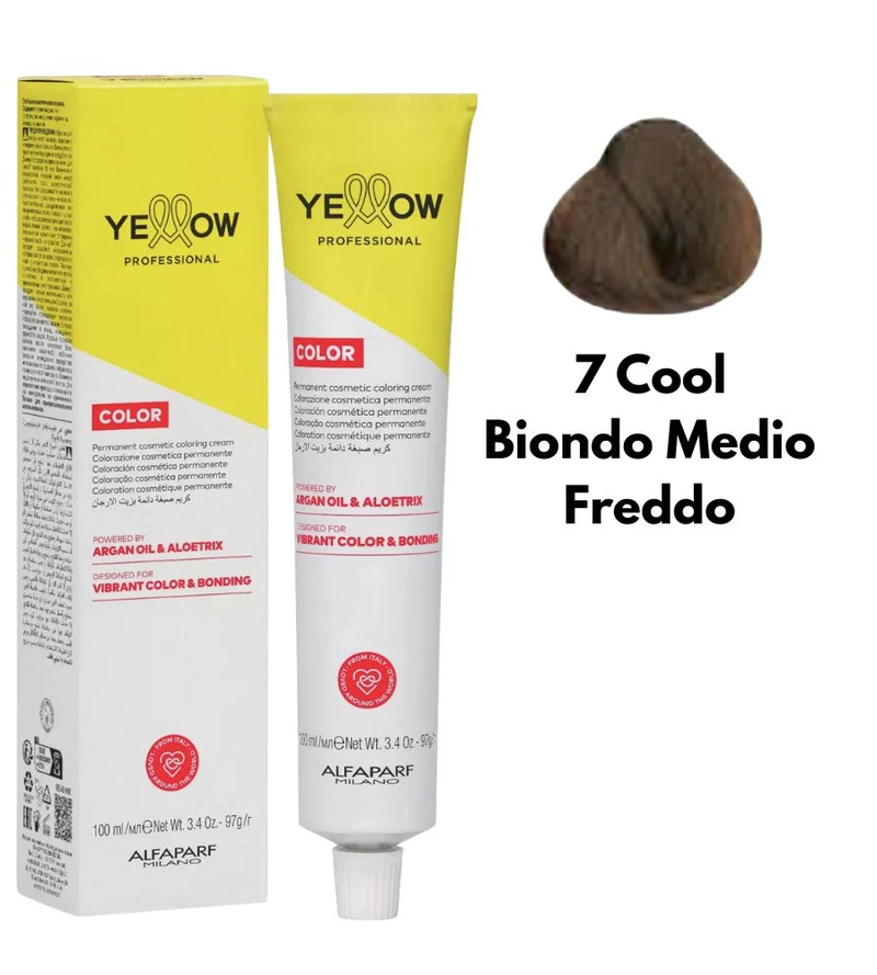 Tintura Yellow Alfaparf 100ml 7 Cool Biondo Medio Freddo