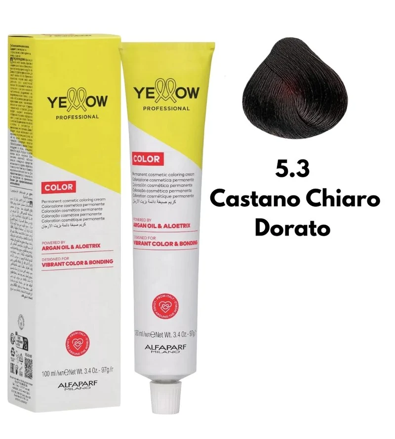 Tintura Yellow Alfaparf 100ml 5.3 Castano Chiaro Dorato