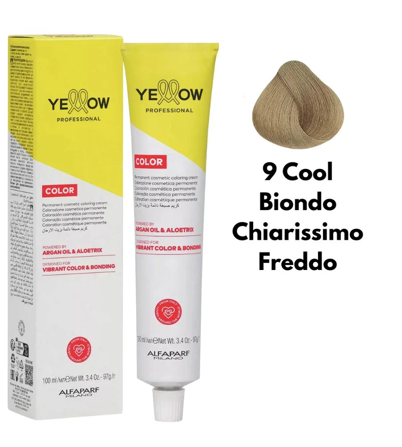 Tintura Yellow Alfarparf 100ml 9 Cool Biondo Chiarissimo Freddo