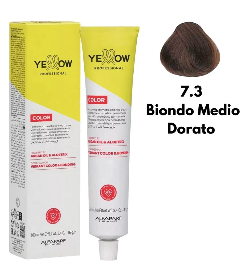 Tintura Yellow Alfaparf 100ml 7.3 Biondo Medio Dorato