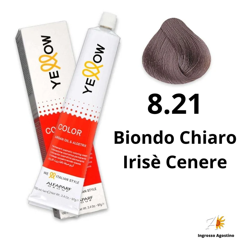 Tintura Yellow Alfaparf 100ml 8.21 Biondo Chiaro Irisè Cenere