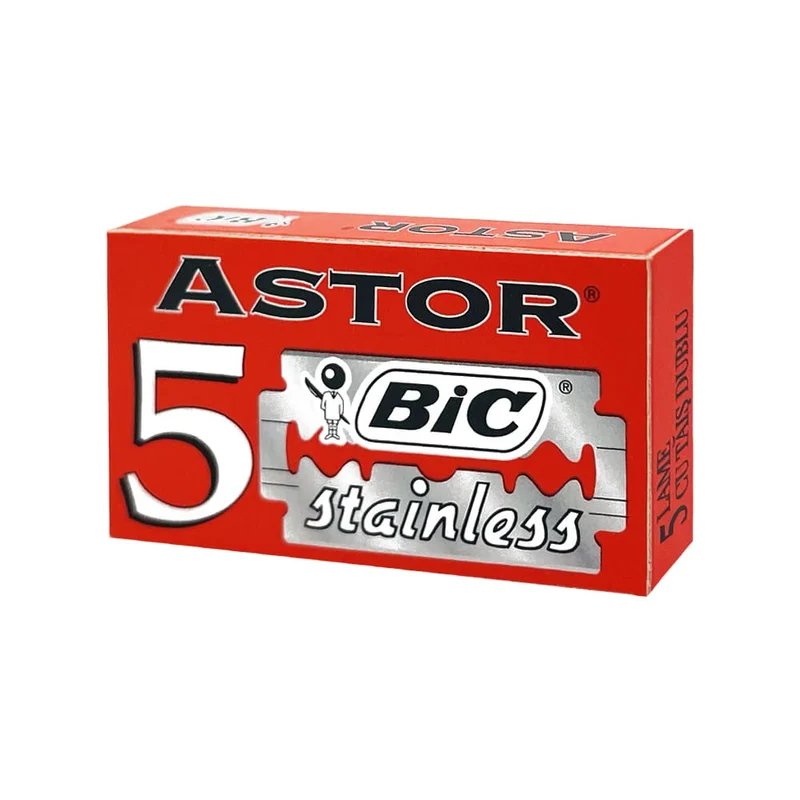 Lamette da Barba Double Edge Bic Astor Stainless 1Pc 5 Lame