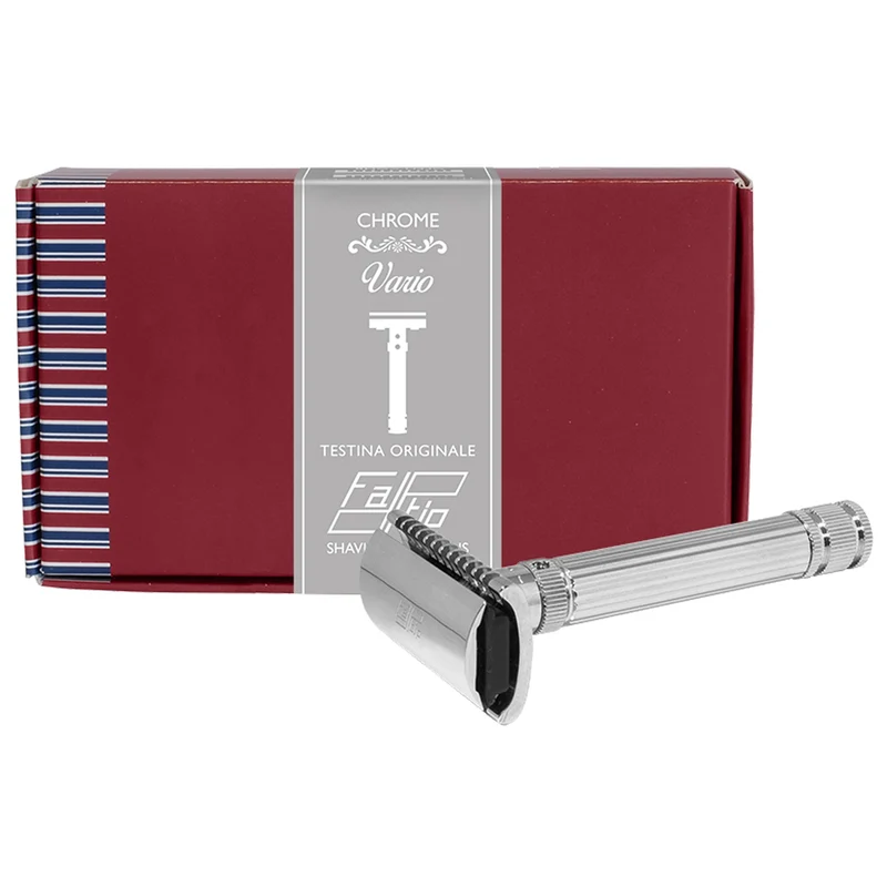 Rasoio Double Edge Acciaio Cromato Reg.Testa Originale Fatip Vario 42196