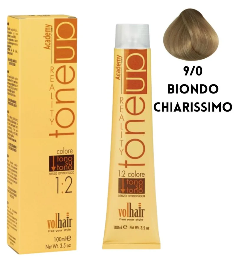 Tintura Tone Up Volhair Academy 100 ml 9/0 Biondo Chiarissimo