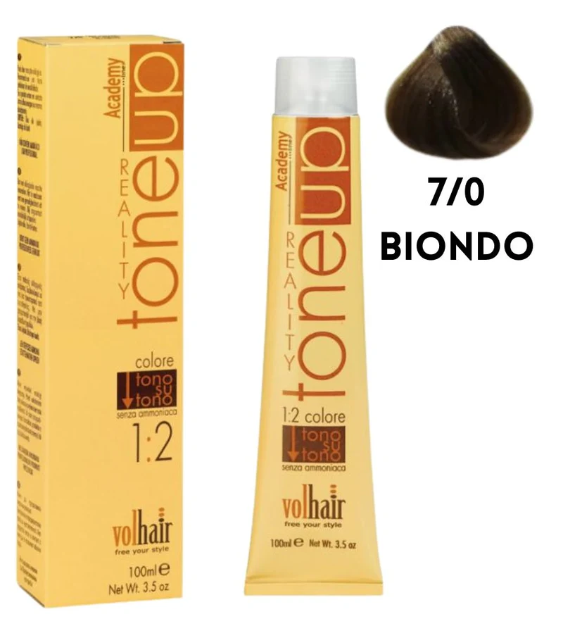 Tintura Tone Up Volhair Academy 100 ml 7/0 Biondo