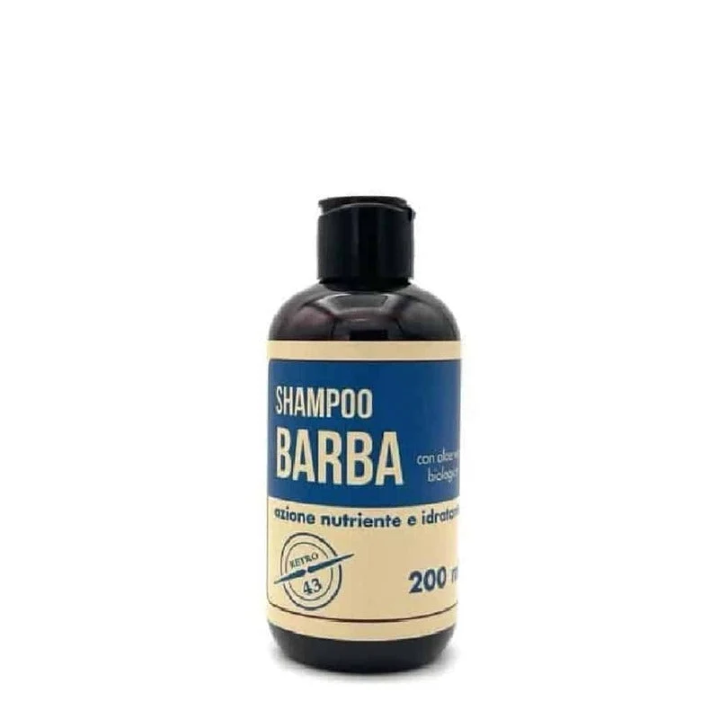 Shampoo Barba Nutriente Idratante Biologico Retro 43 200 ml