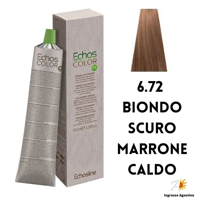 Echosline Echos Color Vegan 6.72 Biondo Scuro Marrone caldo 100ml