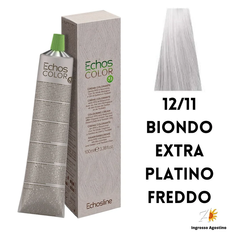 Echos Color Tintura Echosline 100ml 12/11 Biondo Extra Platino Freddo