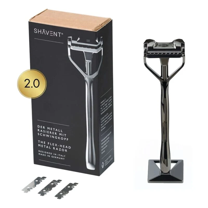 Rasoio di Sicurezza Shavent Single Edge Original 2.0 Magnetic Force Black Oak