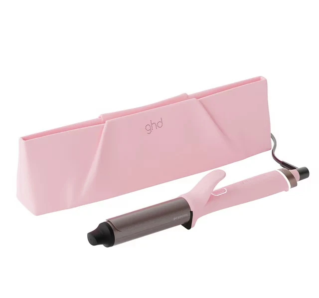 nuovo ghd chronos curve grand tong (fusto 32mm) dusted pink per ricci voluminosi e onde morbide