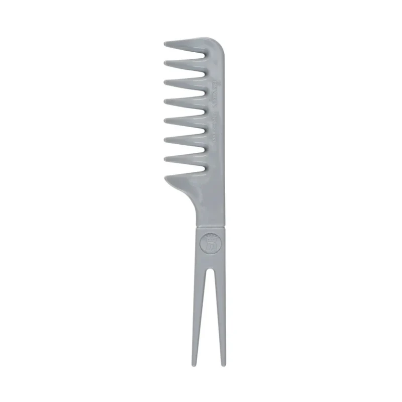Denman Pettine Fantail D25 Silver per capelli spessi e afro