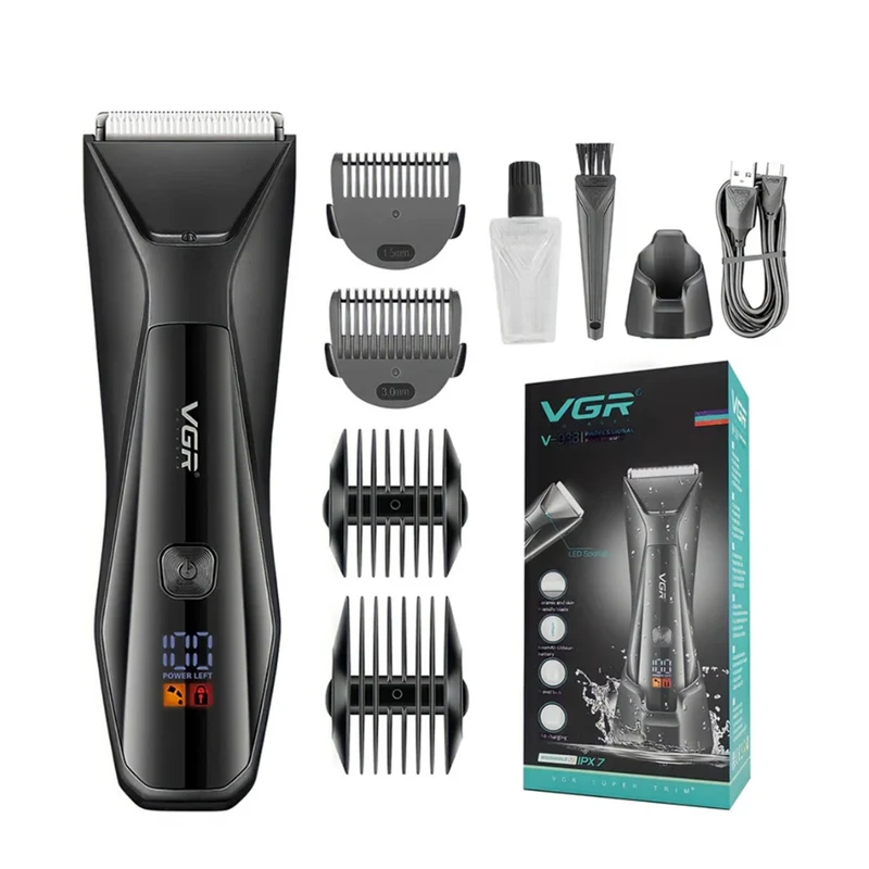 VGR V-938 Body Groomer Uomo – Trimmer Corpo e Parti Intime Waterproof