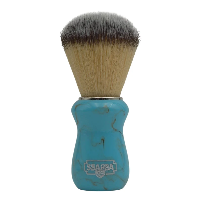 Pennello da Barba Classico Azzurro Cielo Sintetico Badger - Sbarba