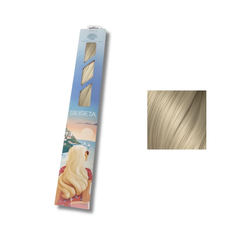 Seiseta Classic Extension keratina 1004 Biond Platin Ultra Chiarissimo 50/55 cm - Extension Professionali per Capelli Cheratina