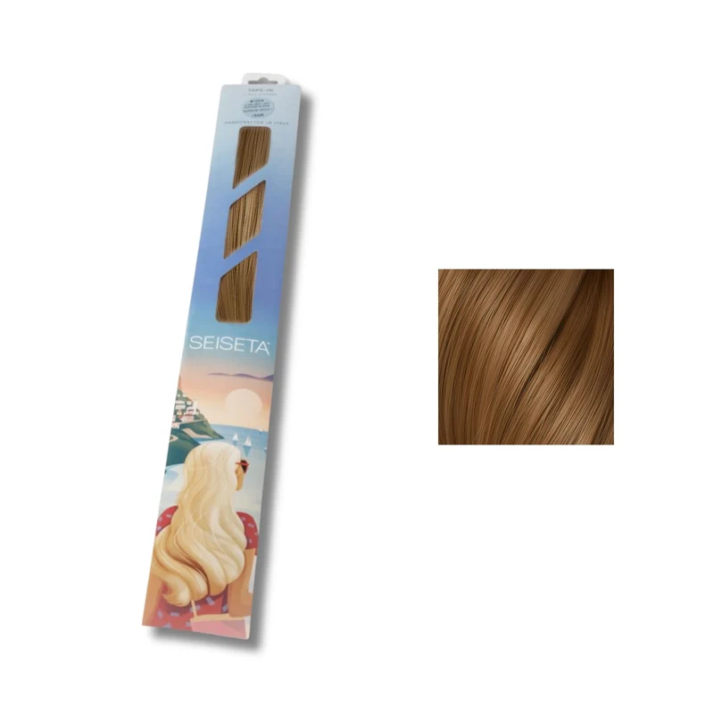 Seiseta Keratin Fusion Classic 27. Biondo Tabacco 50/55cm - Extension Professionali per Capelli Cheratina