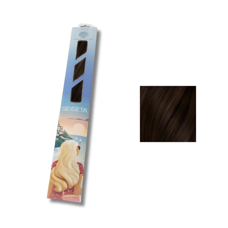 Seiseta Classic Line Extension keratina 8 Biondo Scuro Natur 50/55 cm - Extension Professionali per Capelli Cheratina