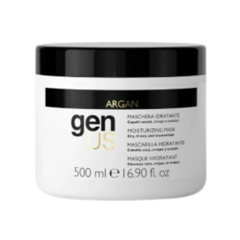 GenUs Argan Maschera Idratante per Capelli Secchi e Crespi - 500ml