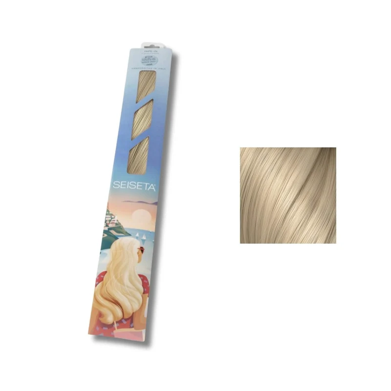 Seiseta Classic Hair Extension Keratina 1001 Biondo Platino 50/55 cm - Extension Professionali per Capelli Cheratina