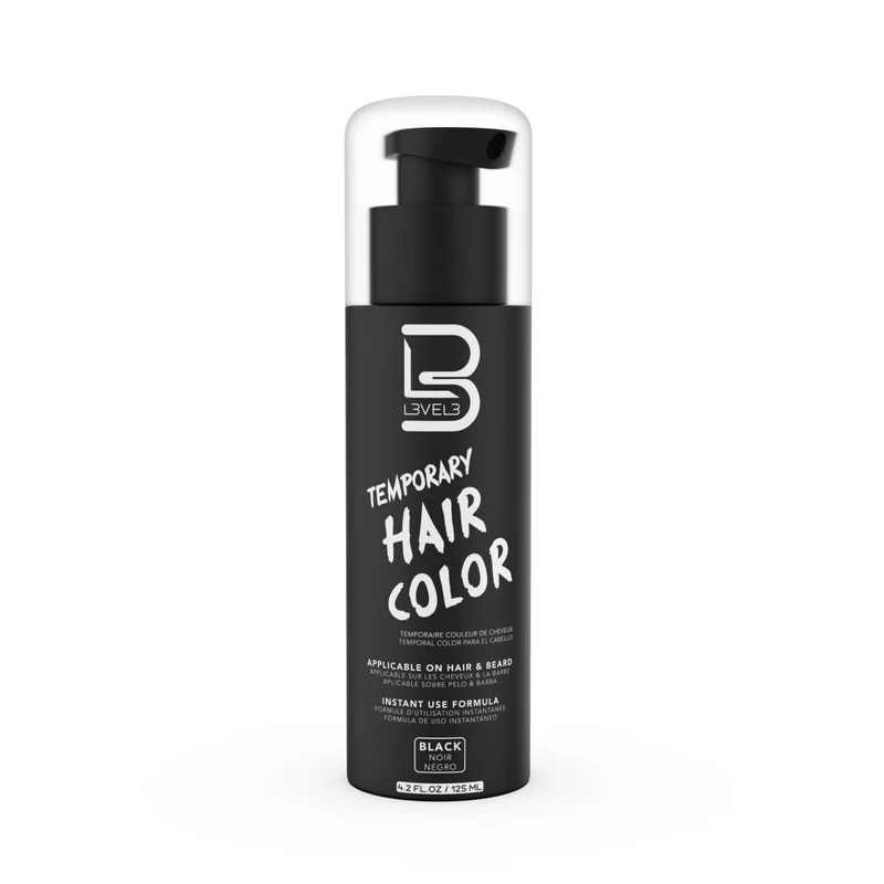 L3VEL3 Temporary Hair Color Black Barba e Capelli 125ml