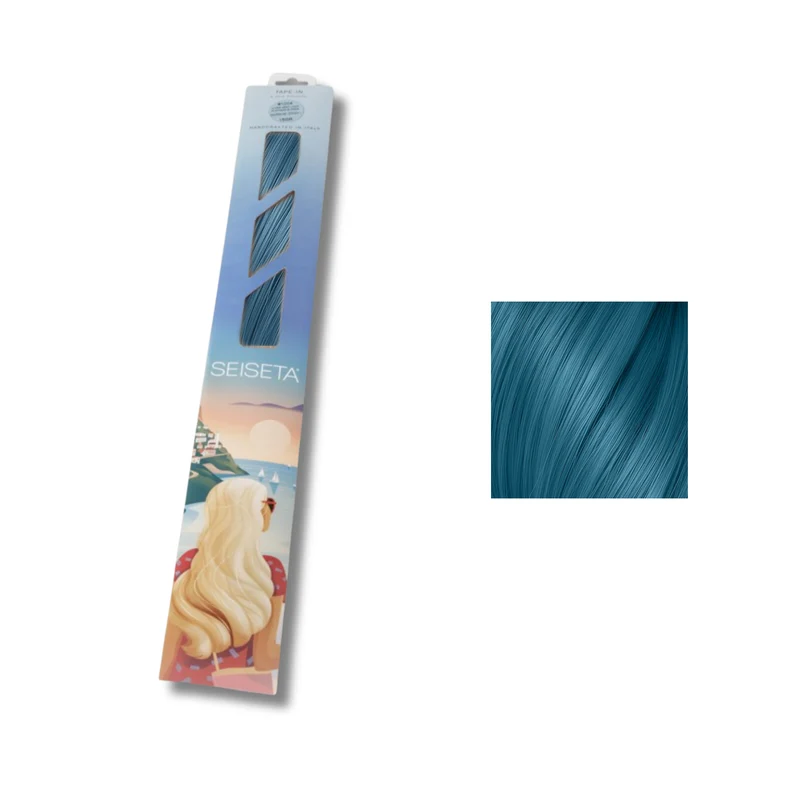 Seiseta Crazy Extension keratina 60-Turquoise 50/55 cm - Extension Professionali per Capelli Cheratina