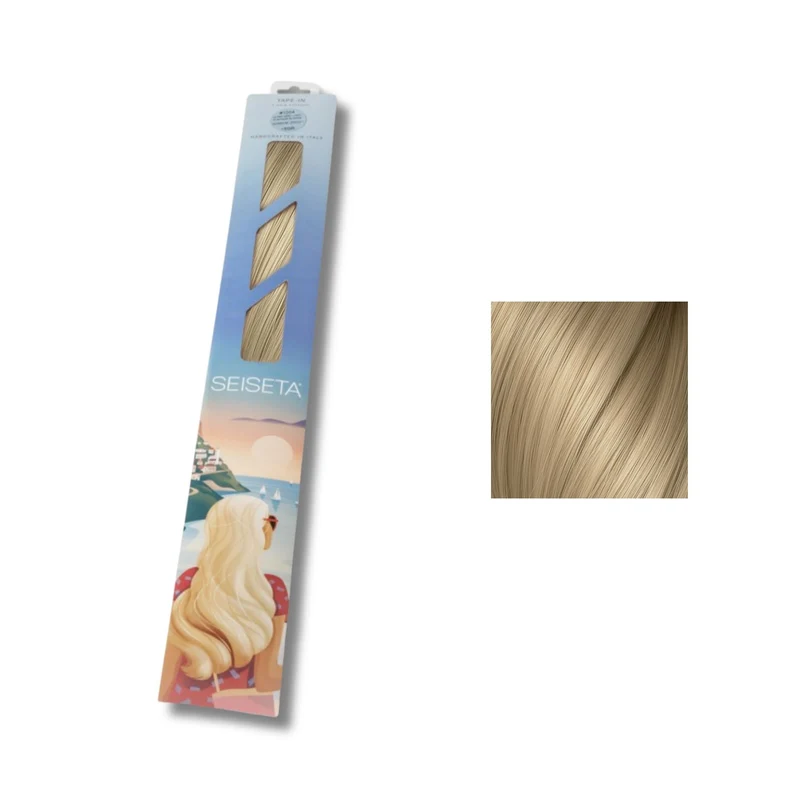 Seiseta Keratin Fusion Classic 24. Biondo Chiaro Cenere 50/55 cm - Extension Professionali per Capelli Cheratina