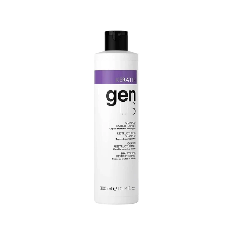 GenUs Keratin Shampoo Ristrutturante Capelli Trattati e Danneggiati - 300ml