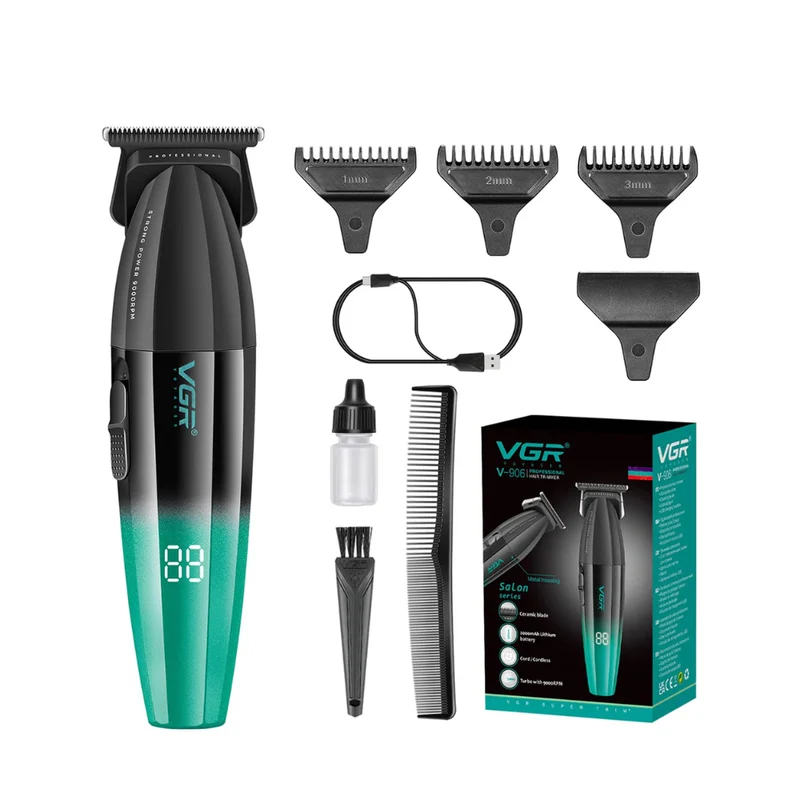 VGR V-906 Verde Trimmer Professionale con Lama in Acciaio Inossidabile