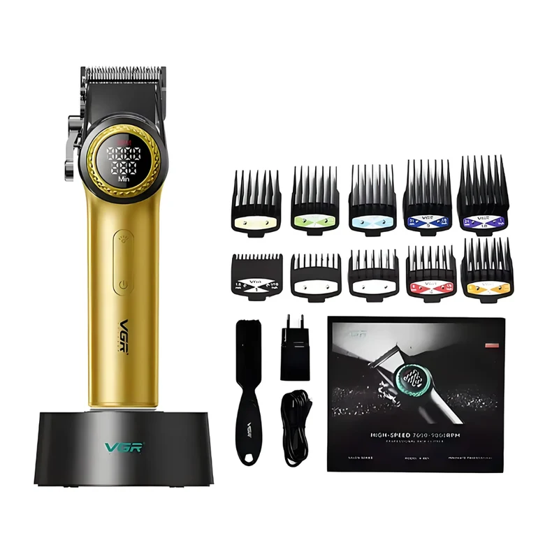 VGR V-001 Oro Clipper Professionale in Metallo con Lama in Ceramica