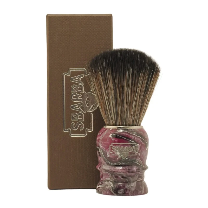 Pennello da Barba Smilzo Magenta Sintetico Horse - Sbarba