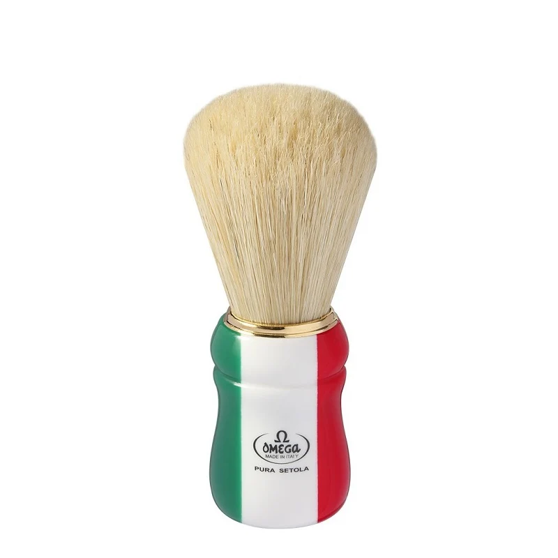 Pennello da Barba Omega in Setola Manico Tricolore 21762