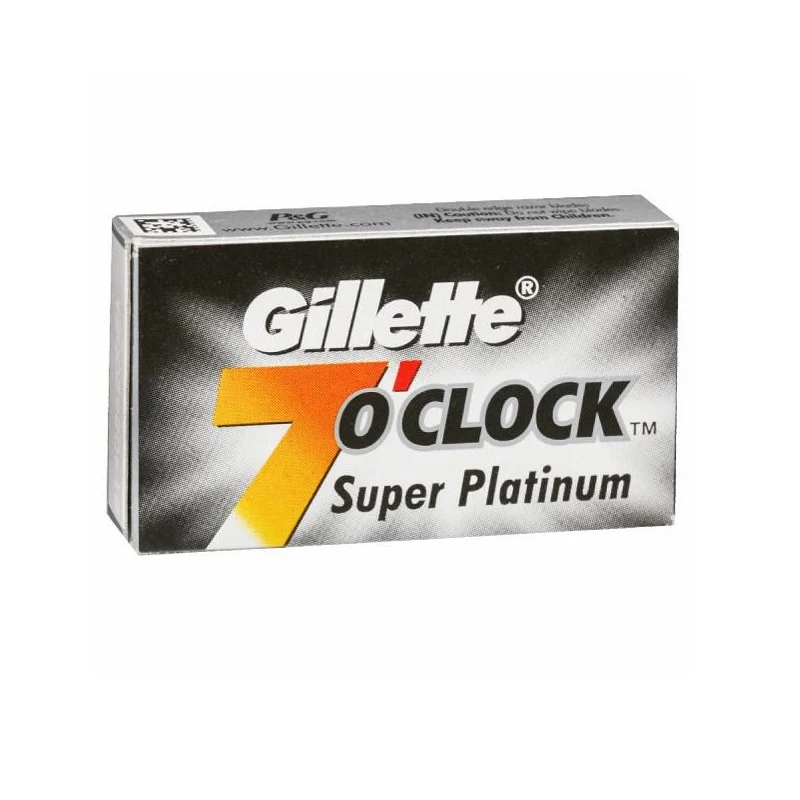 Lamette da Barba Gillette 7 O'clock Super Platinum 5pz